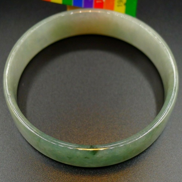 52.4mm Certified 100% Natural Grade A Jadeite Jade Bracelet Bangle - Picture 6 of 12